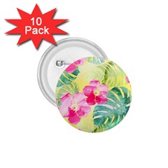 Tropical Dream Hibiscus Pattern 1 75  Buttons (10 Pack)