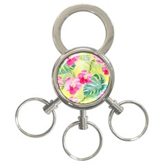 Tropical Dream Hibiscus Pattern 3-ring Key Chains by DanaeStudio