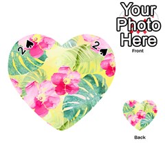 Tropical Dream Hibiscus Pattern Playing Cards 54 (heart)  by DanaeStudio