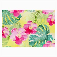 Tropical Dream Hibiscus Pattern Large Glasses Cloth by DanaeStudio