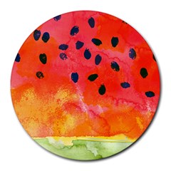 Abstract Watermelon Round Mousepads by DanaeStudio