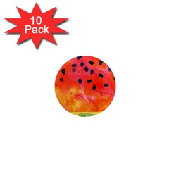 Abstract Watermelon 1  Mini Magnet (10 Pack) 