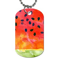 Abstract Watermelon Dog Tag (two Sides) by DanaeStudio