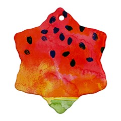 Abstract Watermelon Snowflake Ornament (2-side)