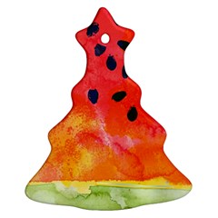 Abstract Watermelon Christmas Tree Ornament (2 Sides) by DanaeStudio