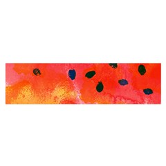 Abstract Watermelon Satin Scarf (oblong)