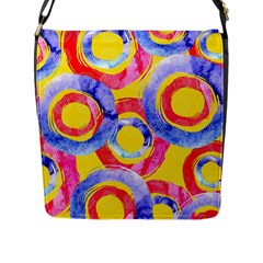 Blue And Pink Dream Flap Messenger Bag (l)  by DanaeStudio