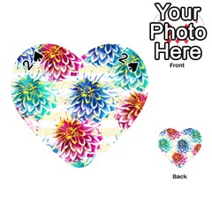 Colorful Dahlias Playing Cards 54 (Heart) 