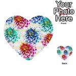 Colorful Dahlias Multi-purpose Cards (Heart)  Front 5