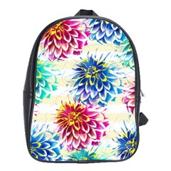 Colorful Dahlias School Bags (XL) 