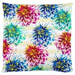 Colorful Dahlias Large Flano Cushion Case (Two Sides) Front