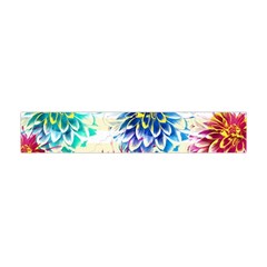 Colorful Dahlias Flano Scarf (Mini)