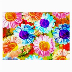 Colorful Daisy Garden Large Glasses Cloth by DanaeStudio