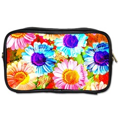 Colorful Daisy Garden Toiletries Bags 2-side by DanaeStudio