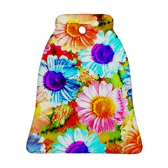 Colorful Daisy Garden Bell Ornament (2 Sides) by DanaeStudio