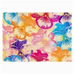 Colorful Pansies Field Large Glasses Cloth Front