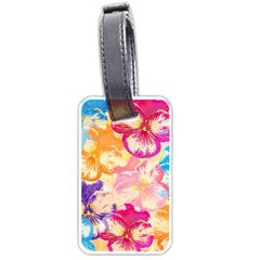 Colorful Pansies Field Luggage Tags (one Side)  by DanaeStudio