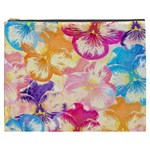 Colorful Pansies Field Cosmetic Bag (XXXL)  Front