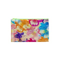 Colorful Pansies Field Cosmetic Bag (xs) by DanaeStudio