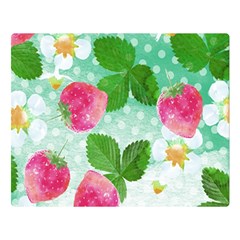Cute Strawberries Pattern Double Sided Flano Blanket (large) 