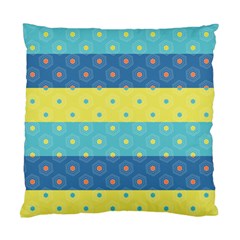 Hexagon And Stripes Pattern Standard Cushion Case (one Side) by DanaeStudio