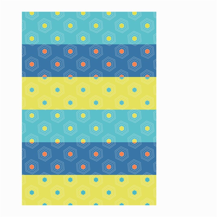 Hexagon And Stripes Pattern Small Garden Flag (Two Sides)