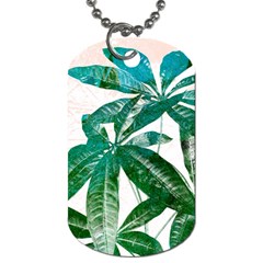 Pachira Leaves  Dog Tag (one Side) by DanaeStudio