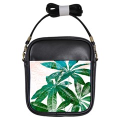 Pachira Leaves  Girls Sling Bags by DanaeStudio