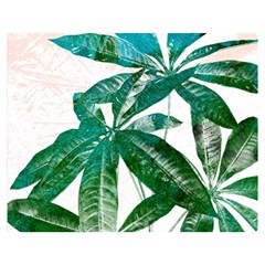 Pachira Leaves  Double Sided Flano Blanket (medium)  by DanaeStudio