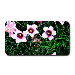 Pink Flowers Over A Green Grass Medium Bar Mats by DanaeStudio