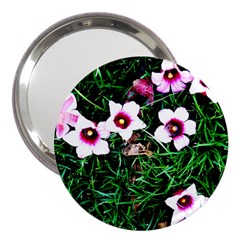 Pink Flowers Over A Green Grass 3  Handbag Mirrors by DanaeStudio