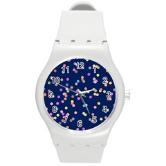 Playful Confetti Round Plastic Sport Watch (m)