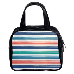 Summer Mood Striped Pattern Classic Handbags (2 Sides) by DanaeStudio