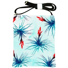 Tillansia Flowers Pattern Shoulder Sling Bags by DanaeStudio