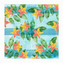 Tropical Starfruit Pattern Medium Glasses Cloth by DanaeStudio