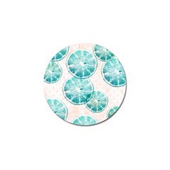 Turquoise Citrus And Dots Golf Ball Marker by DanaeStudio