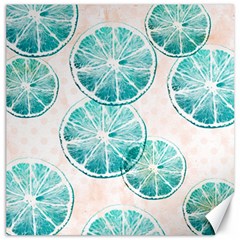 Turquoise Citrus And Dots Canvas 20  X 20   by DanaeStudio