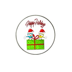 Cute Xmas Birds Hat Clip Ball Marker (4 Pack) by Valentinaart