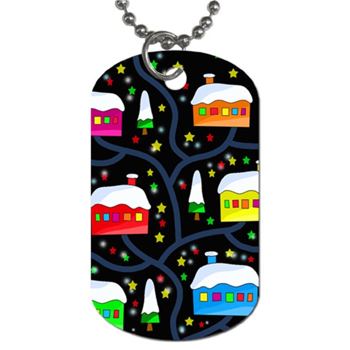 Winter magical night Dog Tag (Two Sides)