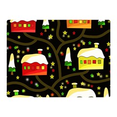 Winter  Night  Double Sided Flano Blanket (mini)  by Valentinaart