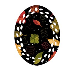 Autumn Flowers  Ornament (oval Filigree)  by Valentinaart