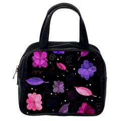 Purple And Pink Flowers  Classic Handbags (one Side)