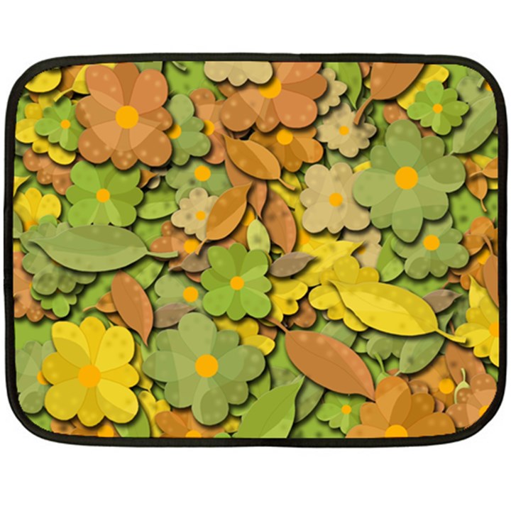 Autumn flowers Fleece Blanket (Mini)