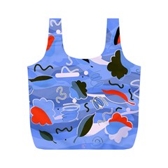 Sea Full Print Recycle Bags (m)  by Valentinaart