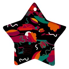 Colorful Abstract Art  Star Ornament (two Sides)  by Valentinaart