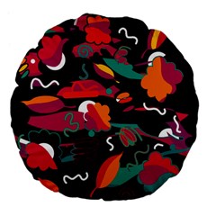 Colorful Abstract Art  Large 18  Premium Flano Round Cushions by Valentinaart