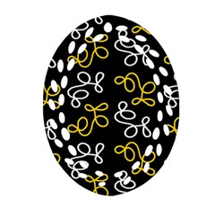 Elegance - Yellow Ornament (oval Filigree)  by Valentinaart