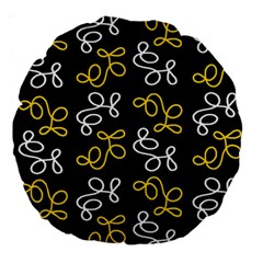 Elegance - Yellow Large 18  Premium Round Cushions