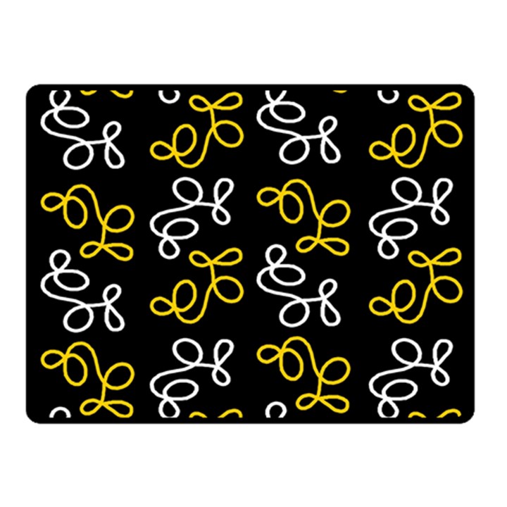 Elegance - yellow Double Sided Fleece Blanket (Small) 