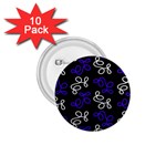Elegance - blue 1.75  Buttons (10 pack) Front